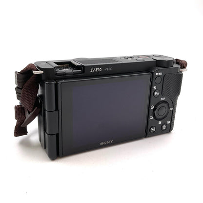 【全額返金保証】【最速発送】Sony デジタル一眼 VLOGCAM ZV-E10L パワーズームレンズキット ブラック 美品 動作確認済