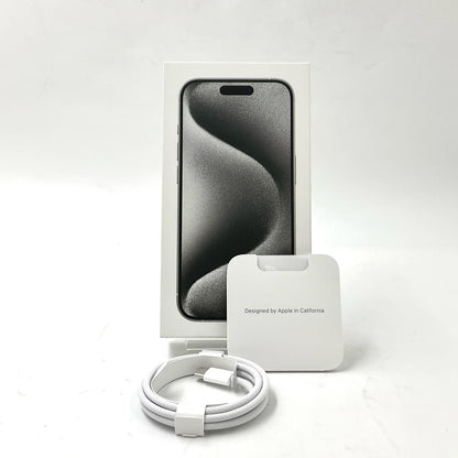 【全額返金保証】【最速発送】Apple iPhone iPhone 15 Pro 128GB ホワイトチタニウム SIMフリー 超美品 動作確認済 100%