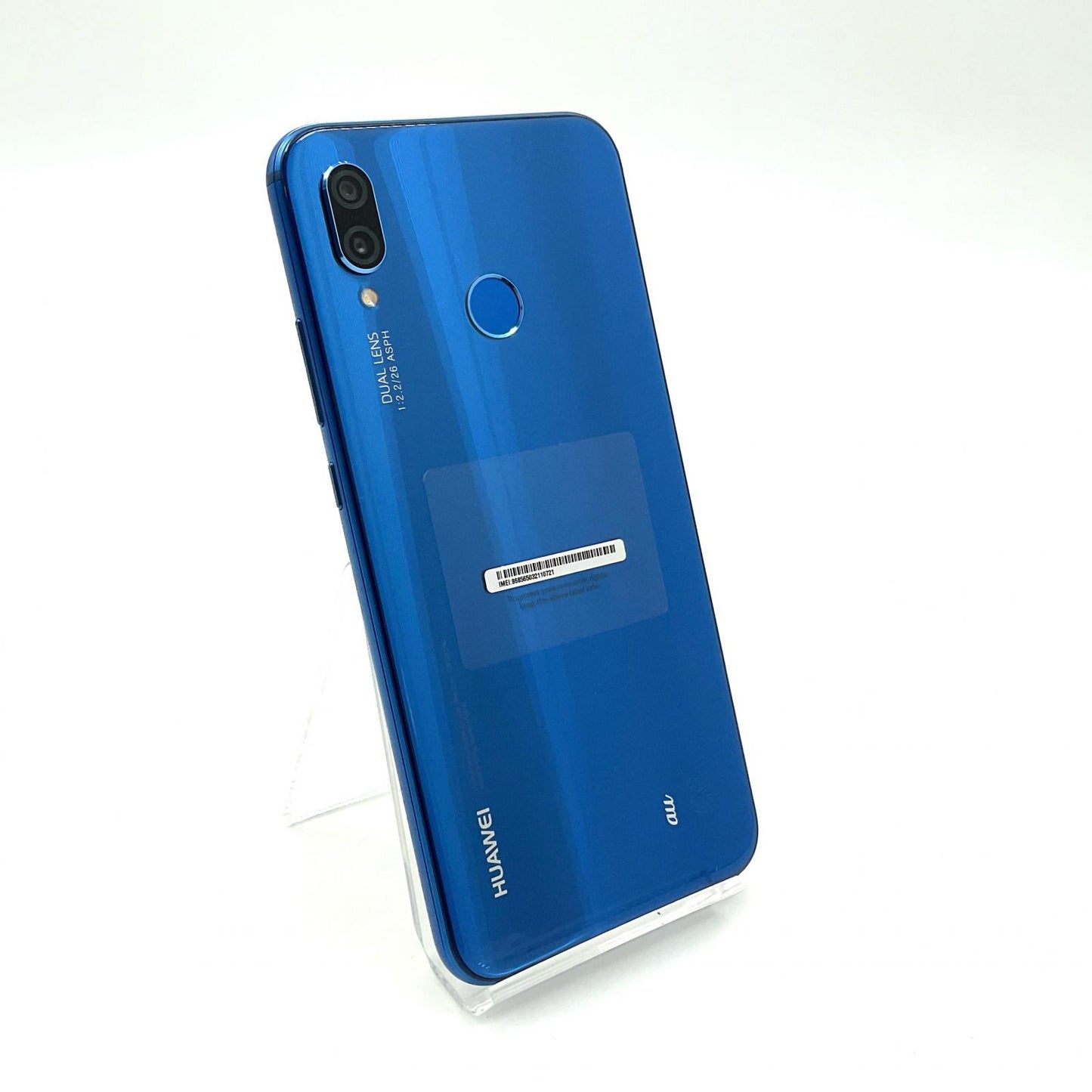【全額返金保証】【最速発送】Huawei P lite P20 lite 64GB クラインブルー au HWV32 白ロム 超美品 動作確認済