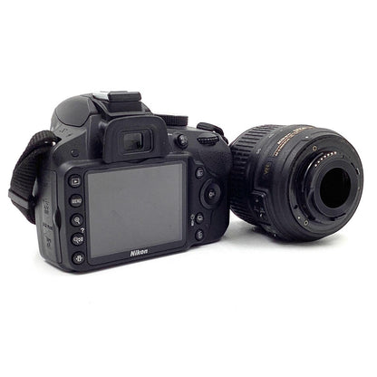 【全額返金保証】【最速発送】Nikon デジタル一眼 D3200 18-55 VR レンズキット [ブラック] ブラック 動作確認済