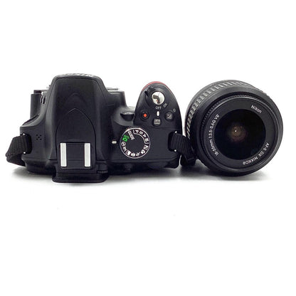 【全額返金保証】【最速発送】Nikon デジタル一眼 D3200 18-55 VR レンズキット [ブラック] ブラック 動作確認済