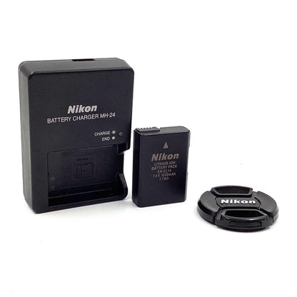 【全額返金保証】【最速発送】Nikon デジタル一眼 D3200 18-55 VR レンズキット [ブラック] ブラック 動作確認済