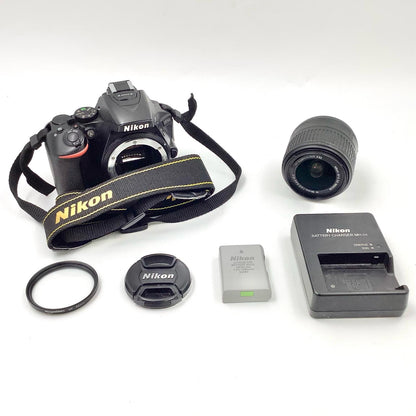 【全額返金保証】【最速発送】Nikon デジタル一眼 D5500 18-55 VR II レンズキット [ブラック] 動作確認済