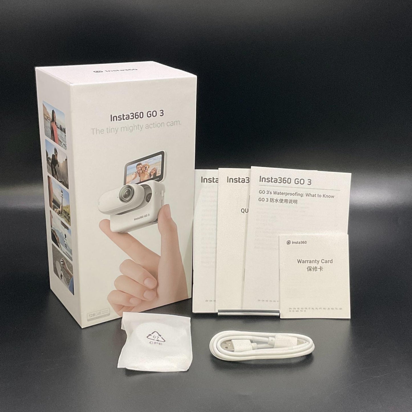 【全額返金保証】【最速発送】Insta360 GO 3 (128GB) [ホワイト] 超美品 動作確認済