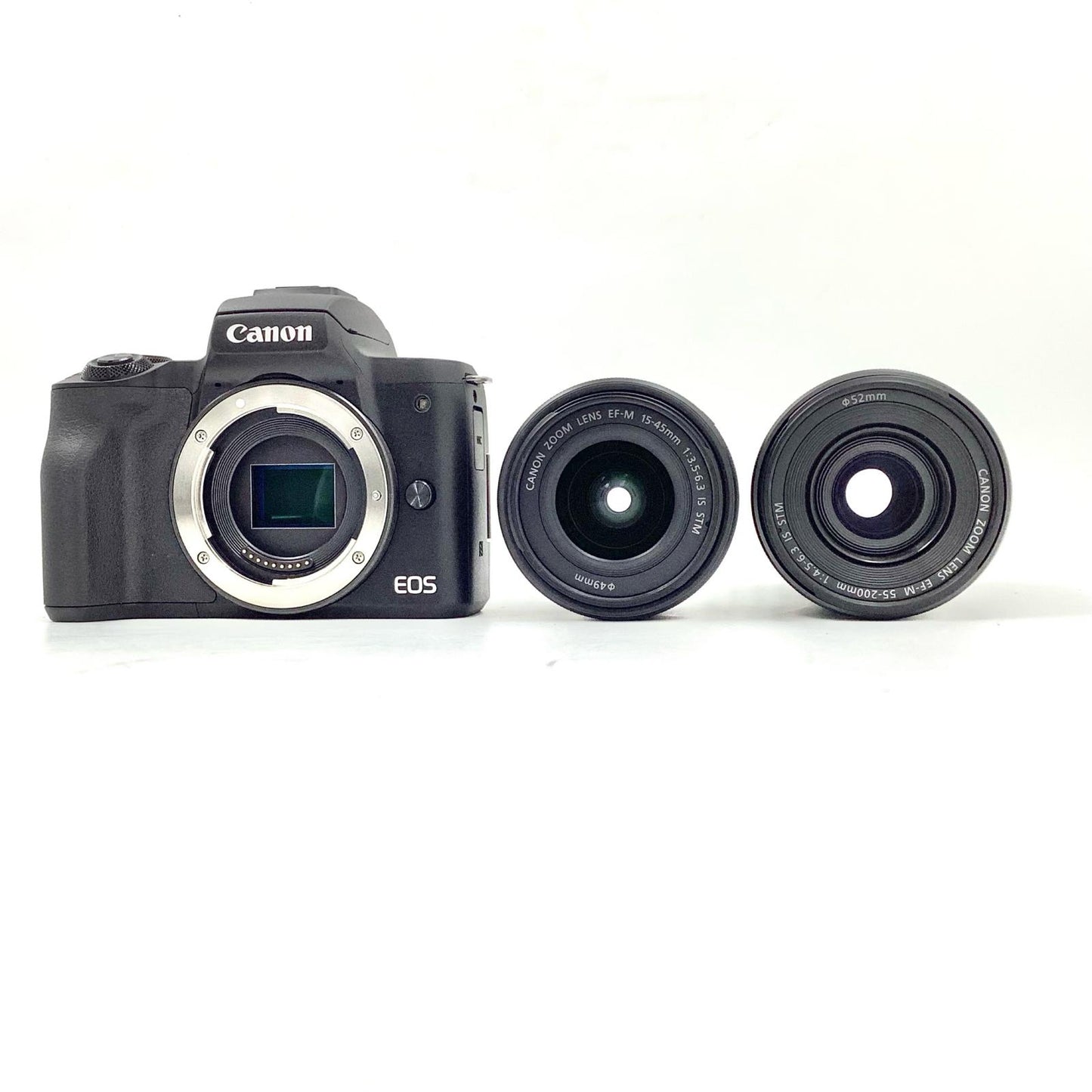 【全額返金保証】【最速発送】Canon デジタル一眼 EOS Kiss M ダブルズームキット ブラック 超美品 動作確認済
