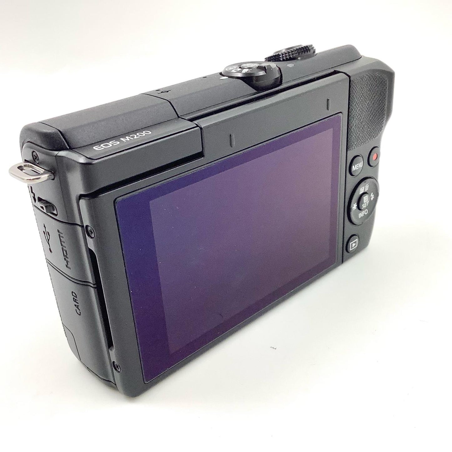 【全額返金保証】【最速発送】Canon デジタル一眼 EOS M200 ボディ ブラック 美品 動作確認済