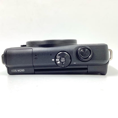【全額返金保証】【最速発送】Canon デジタル一眼 EOS M200 ボディ ブラック 美品 動作確認済