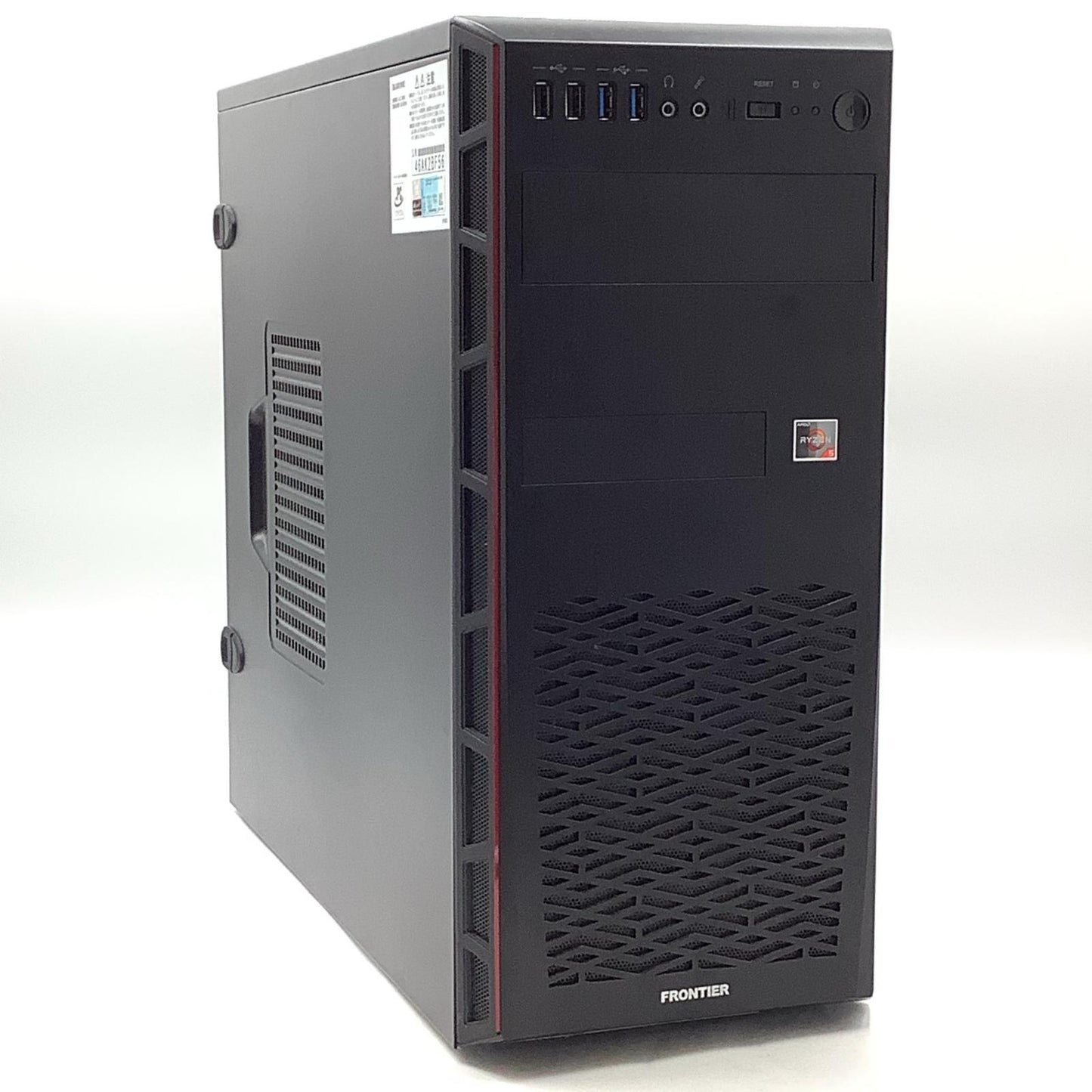 【全額返金保証】【最速発送】フロンティア ゲーミングデスクトップPC FRGAB450F/WS16/NTK AMD Ryzen 5 1600 16GB M.2 SSD 500GB HDD 2TB NVIDIA Geforce GTX 1660 Super 動作確認済