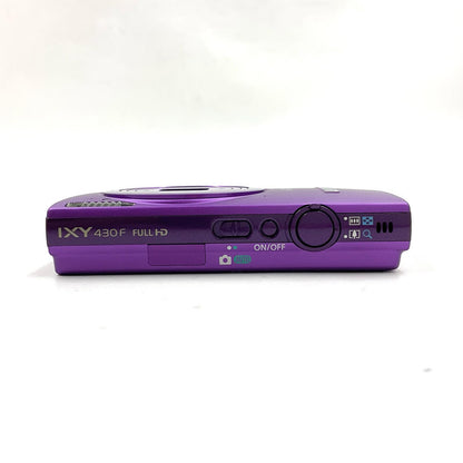 【全額返金保証】【最速発送】Canon コンパクトデジタルカメラ IXY 430F パープル 超美品 動作確認済