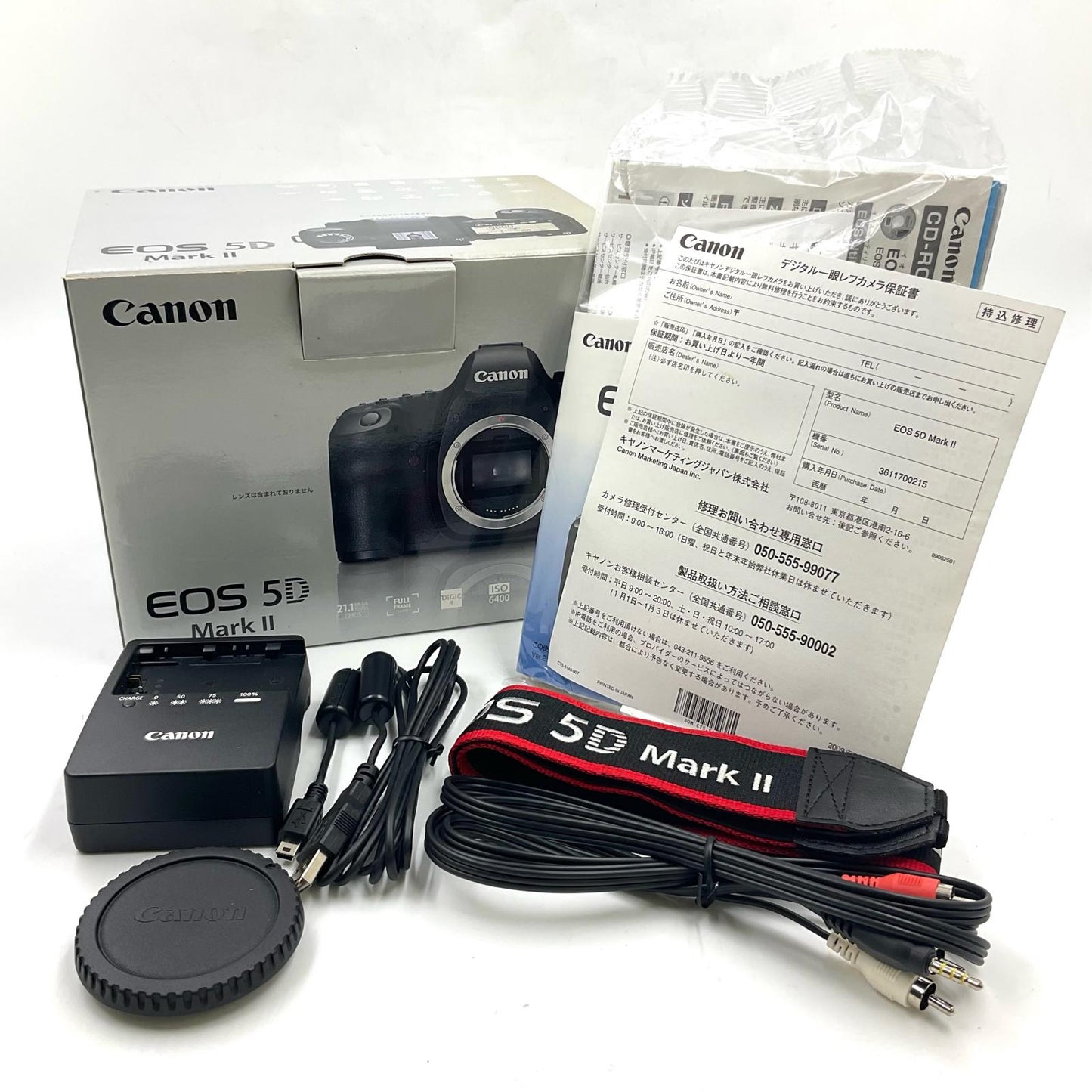 【全額返金保証】【最速発送】Canon デジタル一眼 EOS 5D Mark II ボディ ブラック 動作確認済