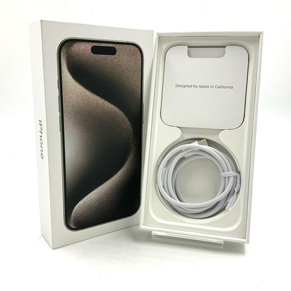 【全額返金保証】【最速発送】Apple iPhone iPhone 15 Pro 128GB ナチュラルチタニウム au 美品 動作確認済 95%