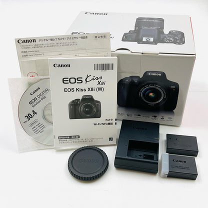【全額返金保証】【最速発送】Canon デジタル一眼 EOS Kiss X8i ボディ ブラック 美品 動作確認済