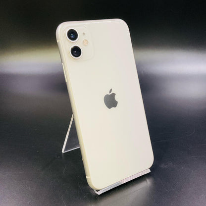 【全額返金保証】【最速発送】Apple iPhone iPhone 11 64GB ホワイト au 白ロム 動作確認済 91.1%