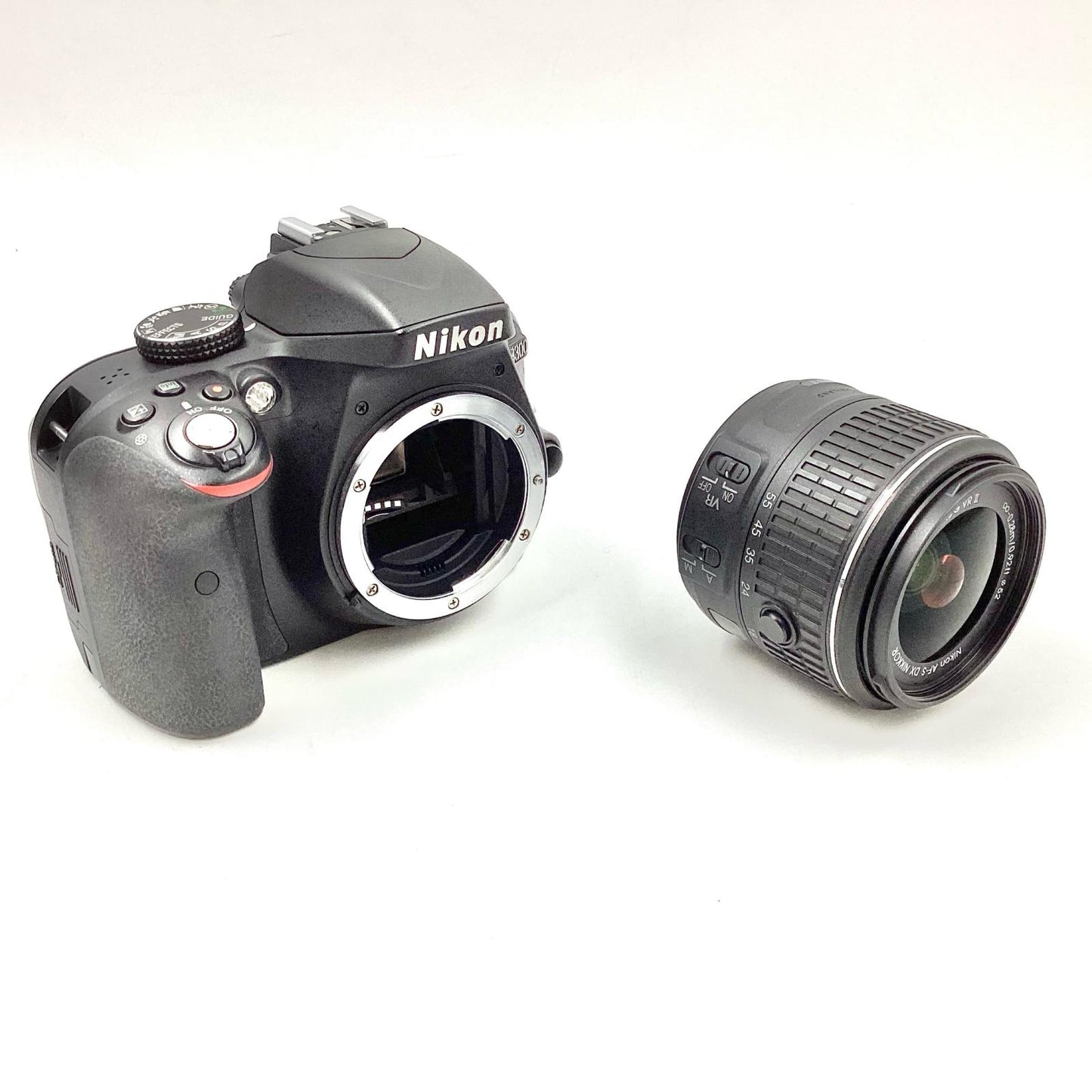 【全額返金保証】【最速発送】Nikon デジタル一眼 D3300 18-55 VRII レンズキット ブラック 動作確認済