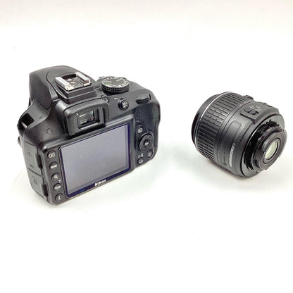 【全額返金保証】【最速発送】Nikon デジタル一眼 D3300 18-55 VRII レンズキット ブラック 動作確認済