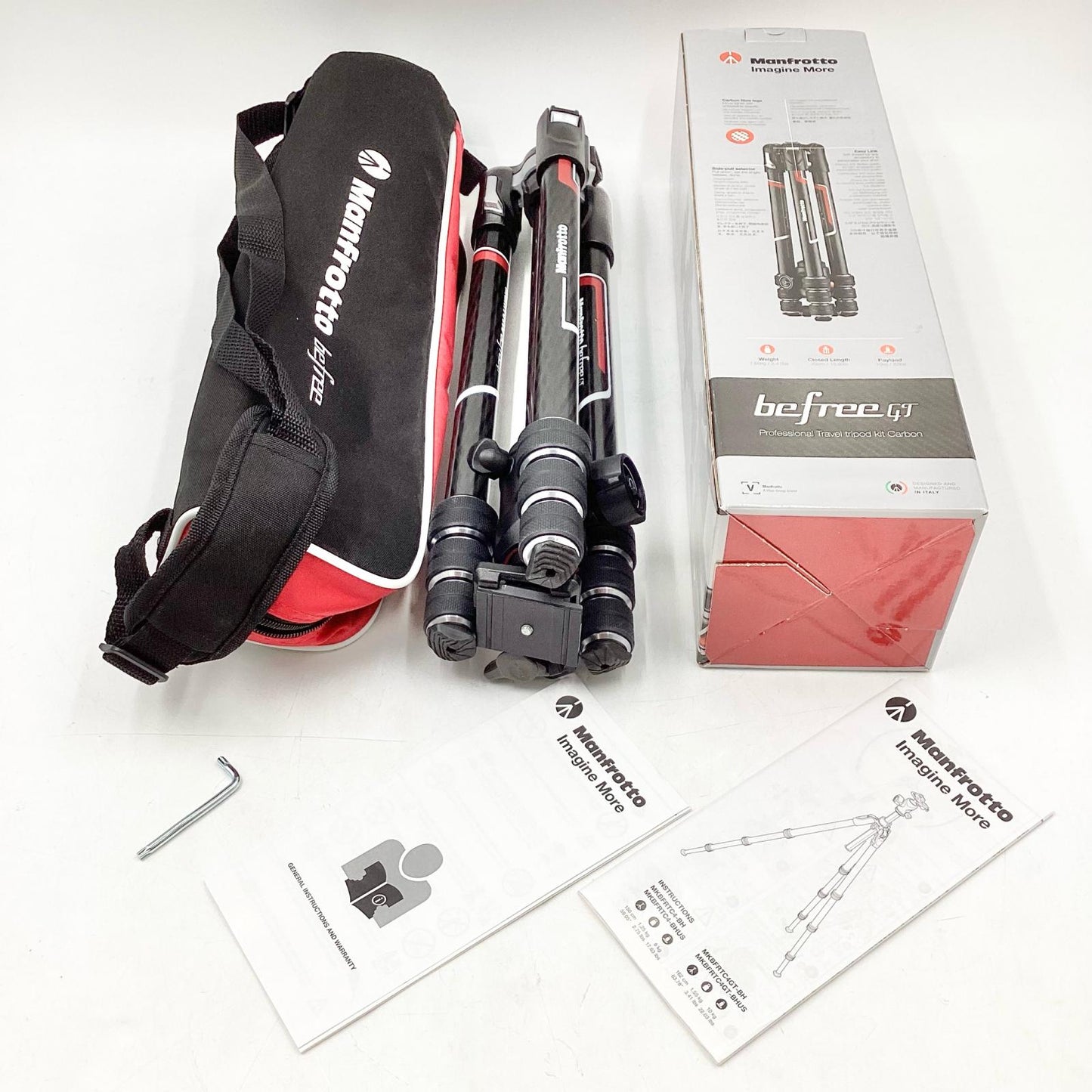 【全額返金保証】【最速発送】Manfrotto befree GT カーボンT三脚キット MKBFRTC4GT-BH 美品 動作確認済