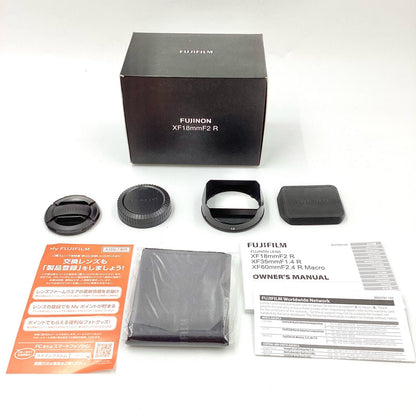 【全額返金保証】【最速発送】FUJIFILM フジノンレンズ XF18mmF2 R 美品 動作確認済