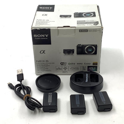 【全額返金保証】【最速発送】Sony デジタル一眼 α NEX-6 ボディ ブラック 美品 動作確認済