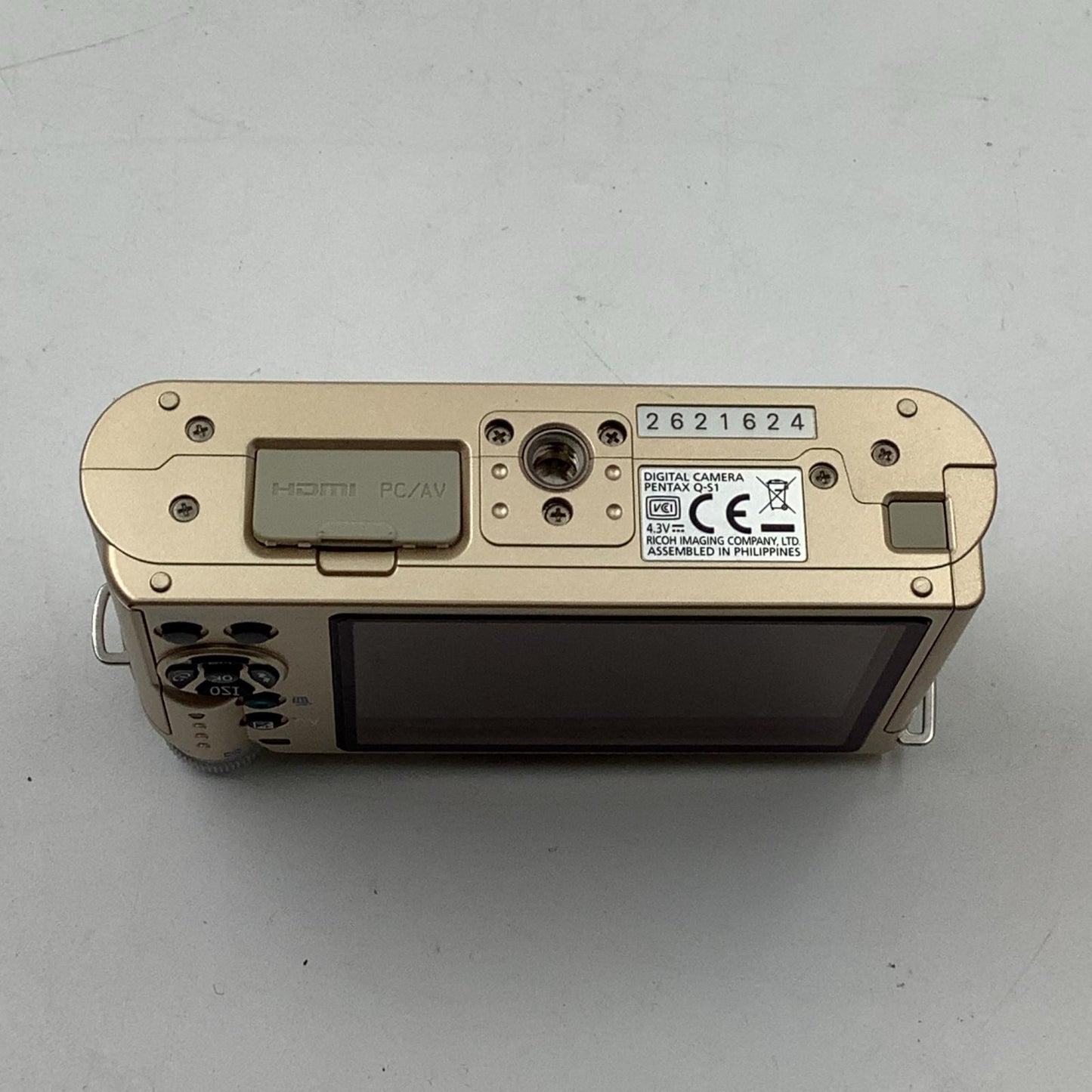 【全額返金保証】【最速発送】PENTAX デジタル一眼 Q-S1 ボディ [シャンパンゴールド×クリーム] 動作確認済