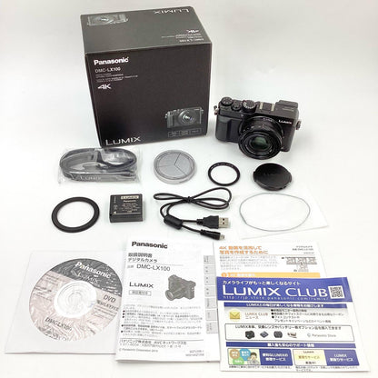 【全額返金保証】【最速発送】Panasonic コンパクトデジタルカメラ LUMIX DMC-LX100-K [ブラック] 超美品 動作確認済