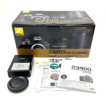 【全額返金保証】【最速発送】Nikon デジタル一眼 D3400 ボディ ブラック 動作確認済