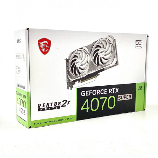 【全額返金保証】【最速発送】MSI グラフィックボード GeForce RTX 4070 SUPER 12GB VENTUS 2X WHITE OC 912-V513-831 新品未開封 即納OK