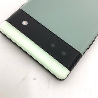 【全額返金保証】【最速発送】Google Pixel 6a 128GB セージ au SIMフリー GB17L 白ロム 動作確認済
