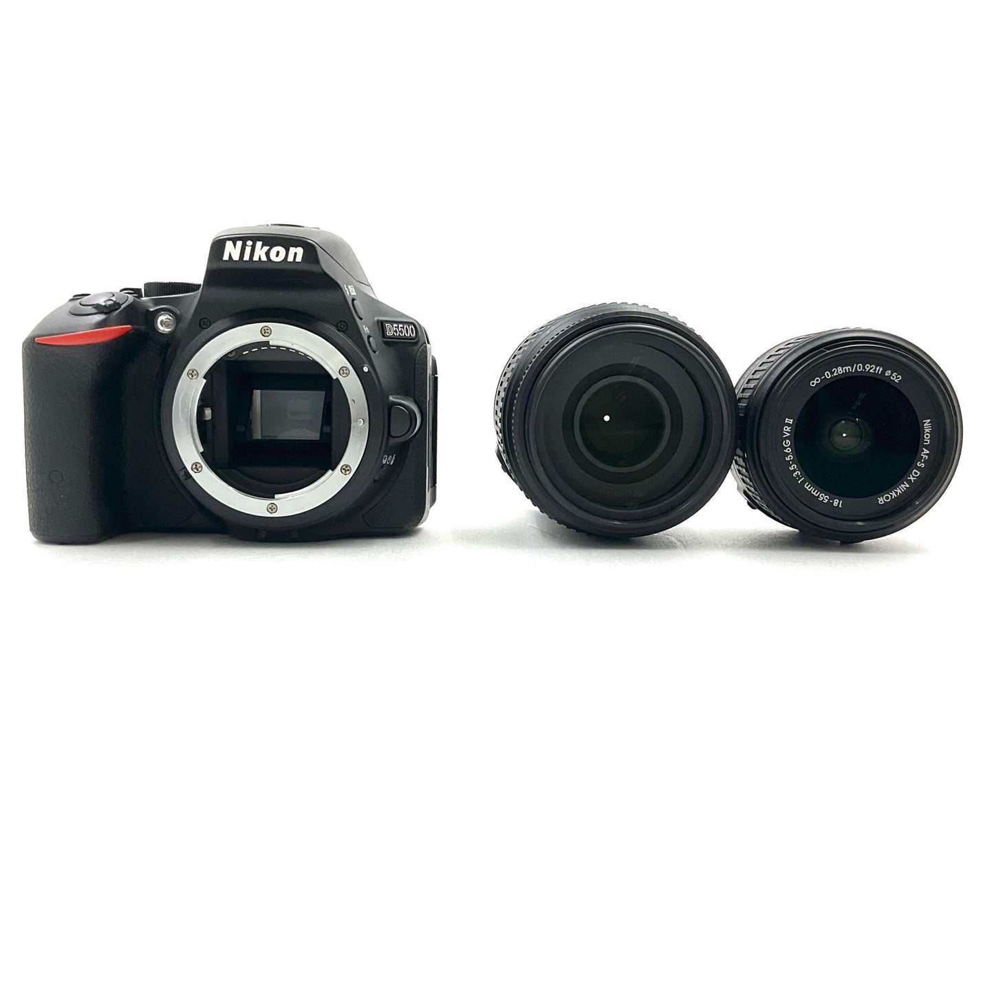 【全額返金保証】【最速発送】Nikon デジタル一眼 D5500 ダブルズームキット ブラック 美品 動作確認済