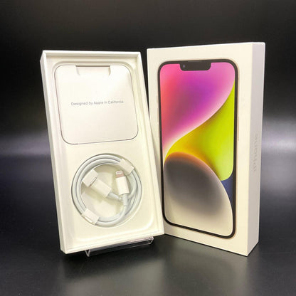 【全額返金保証】【最速発送】Apple iPhone iPhone 14 128GB スターライト docomo 白ロム 美品 動作確認済 90%