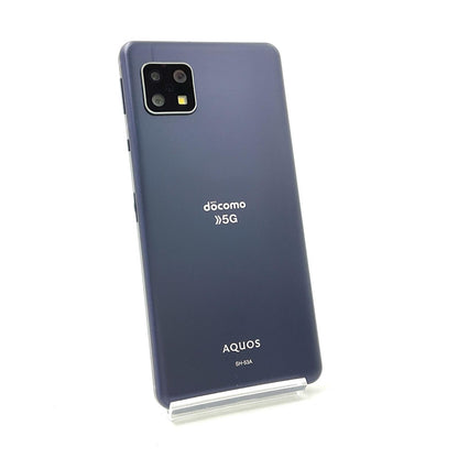 【最速発送】SHARP AQUOS sense5G 64GB ニュアンスブラック docomo SH-53A 白ロム【難有】