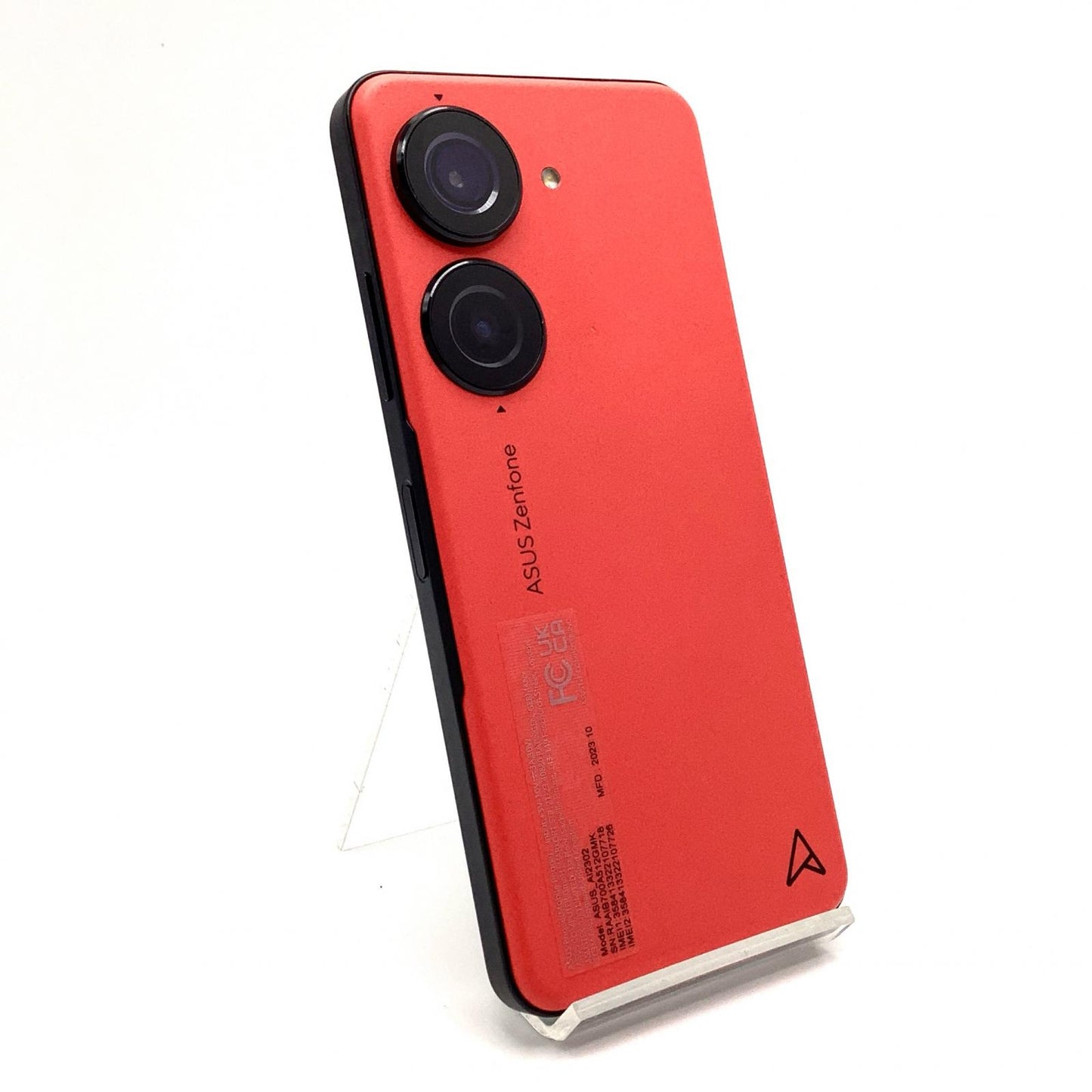 【全額返金保証】【最速発送】ASUS Zenfone10 256GB エクリプスレッド SIMフリー AI2302 白ロム 動作確認済