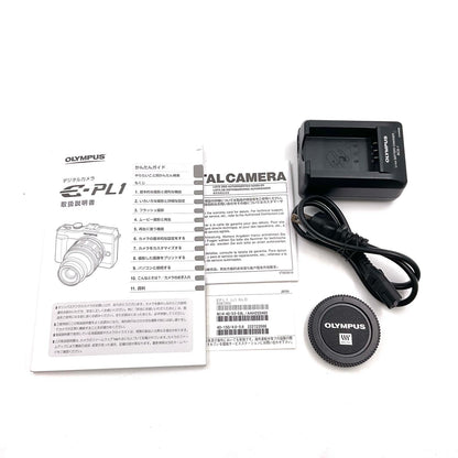 【全額返金保証】【最速発送】OLYMPUS デジタル一眼 オリンパス・ペン Lite E-PL1 ボディ [シルバー] 動作確認済