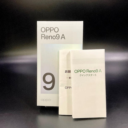 【全額返金保証】【最速発送】OPPO Reno 9 A 128GB ムーンホワイト Softbank A301OP 白ロム 動作確認済