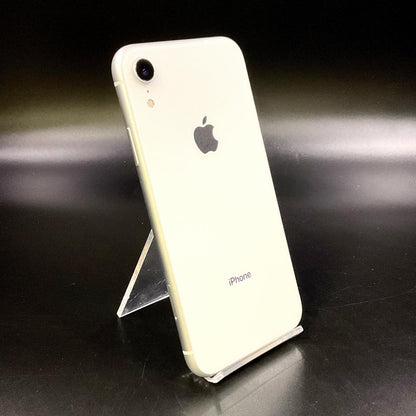 【全額返金保証】【最速発送】Apple iPhone iPhone XR 128GB ホワイト au 白ロム 動作確認済 83%
