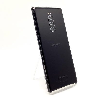 【全額返金保証】【最速発送】Sony Xperia 1 64GB Black docomo SO-03L 白ロム 動作確認済