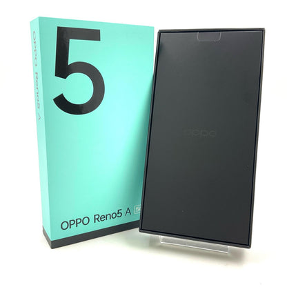 【全額返金保証】【最速発送】OPPO Reno 5A 128GB シルバーブラック 楽天モバイル CPH2199 白ロム 動作確認済