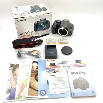 【全額返金保証】【最速発送】Canon デジタル一眼 EOS Kiss X5 ボディ ブラック 美品 動作確認済