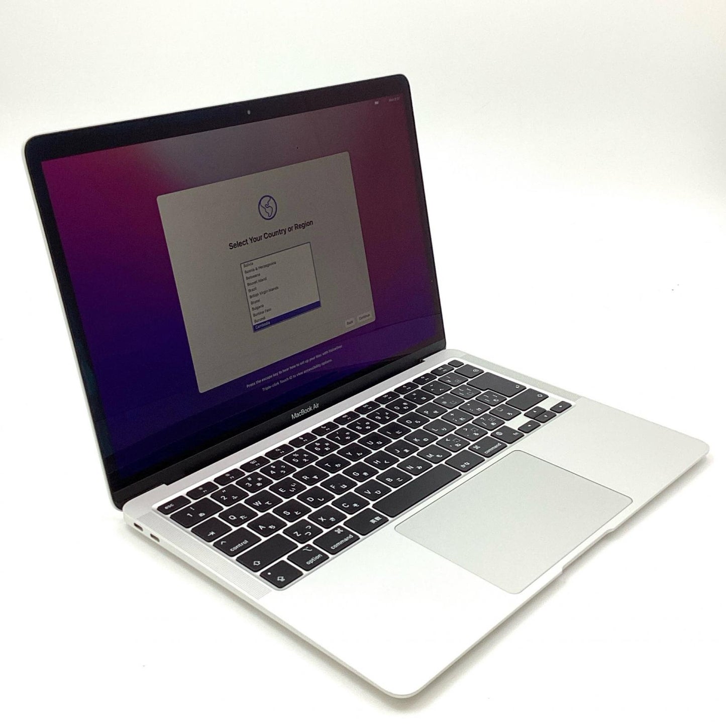 【最速発送】Apple MacBook Air 13インチ 2020 Apple M1 8GB SSD 512GB シルバー 92%【難有】