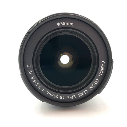 【全額返金保証】【最速発送】Canon EF-S18-55mm F3.5-5.6 IS II　ブラック 美品 動作確認済