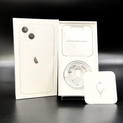【全額返金保証】【最速発送】Apple iPhone iPhone 13 128GB スターライト docomo SIMフリー 白ロム 美品 動作確認済 84%