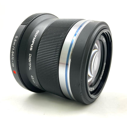 【全額返金保証】【最速発送】OLYMPUS M.ZUIKO DIGITAL 45mm F1.8 [ブラック] 動作確認済