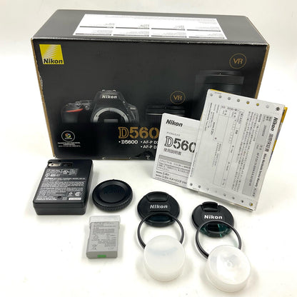 【全額返金保証】【最速発送】Nikon デジタル一眼 D5600 ダブルズームキット ブラック 動作確認済