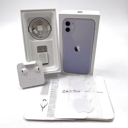 【全額返金保証】【最速発送】Apple iPhone iPhone 11 64GB パープル au SIMフリー 白ロム 動作確認済 77%