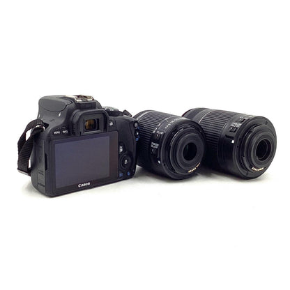 【全額返金保証】【最速発送】Canon デジタル一眼 EOS Kiss X7 ダブルズームキット ブラック 動作確認済