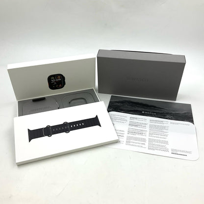 【全額返金保証】【最速発送】Apple Watch Ultra 第2世代 チタニウム 49mm GPS+Cellular 白ロム 100% 超美品 動作確認済