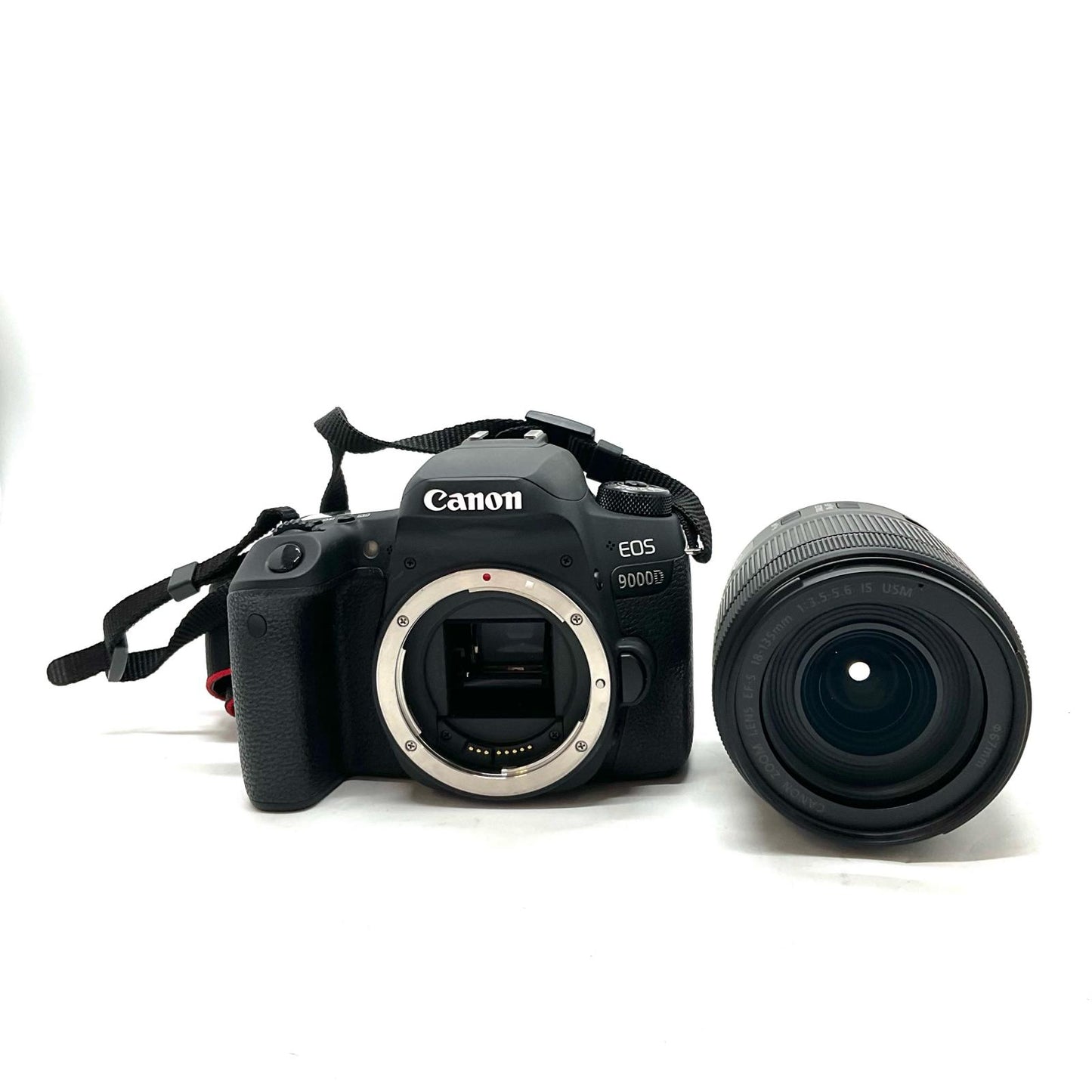 【全額返金保証】【最速発送】Canon デジタル一眼 EOS 9000D EF-S18-135 IS USM レンズキット ブラック 美品 動作確認済