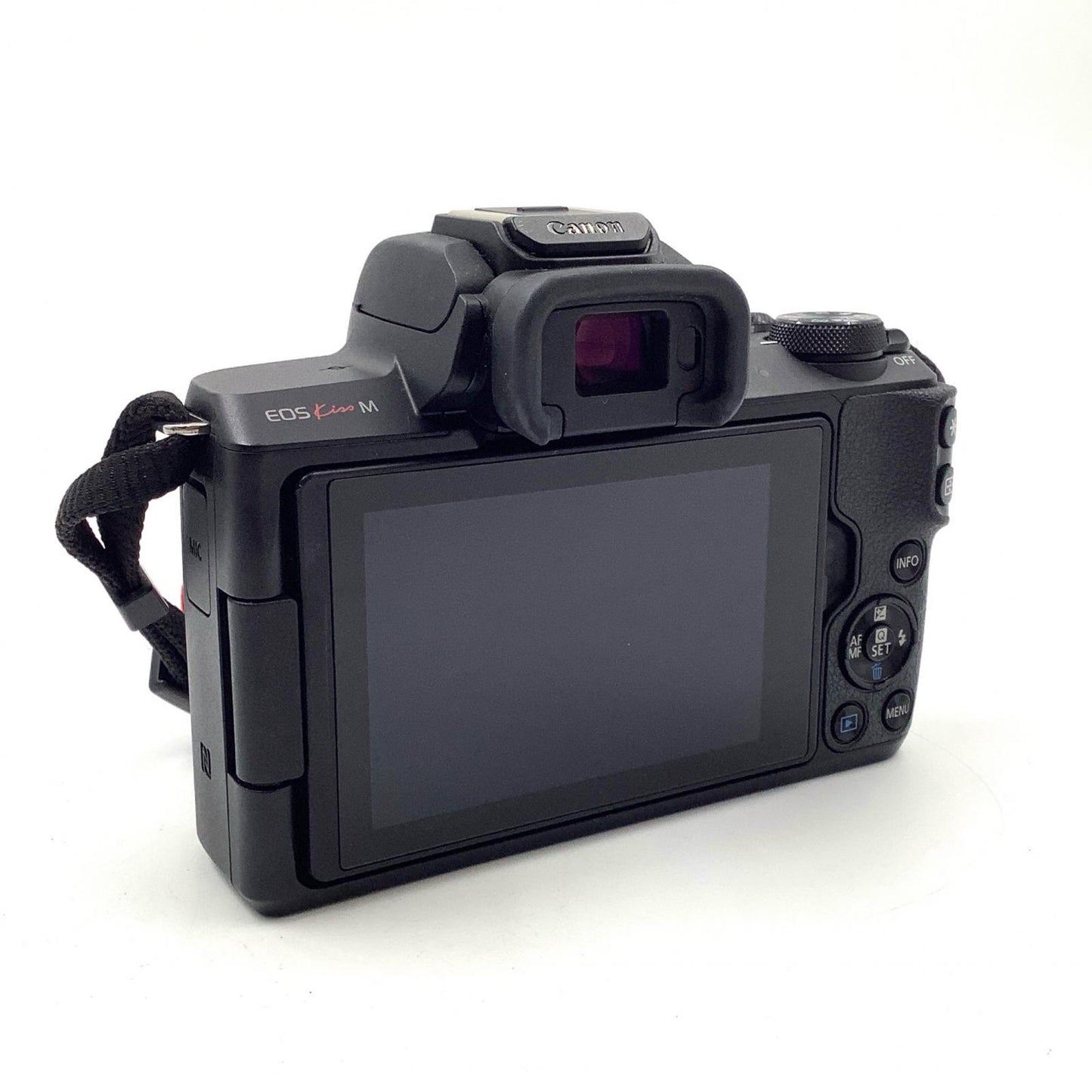 【全額返金保証】【最速発送】Canon デジタル一眼 EOS Kiss M EF-M15-45 IS STM レンズキット ブラック 動作確認済