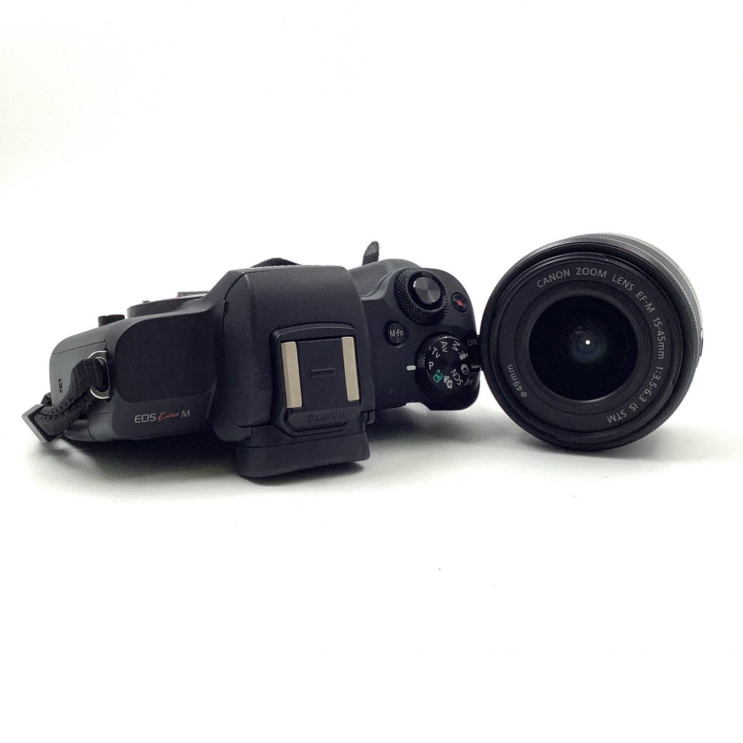【全額返金保証】【最速発送】Canon デジタル一眼 EOS Kiss M EF-M15-45 IS STM レンズキット ブラック 動作確認済