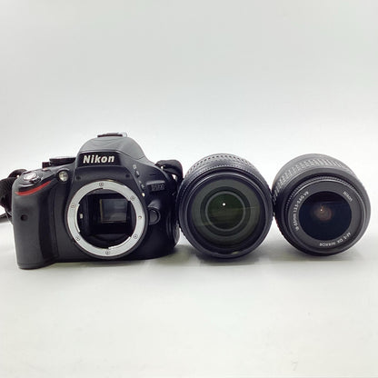 【全額返金保証】【最速発送】Nikon デジタル一眼 D5100 ダブルズームキット ブラック 動作確認済