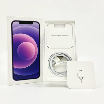 【全額返金保証】【最速発送】Apple iPhone iPhone 12 128GB パープル au 白ロム 動作確認済 81%
